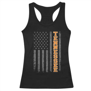 Vintage Tennessee Racerback Tank Top Retro Orange TN American Flag Patriotic US State