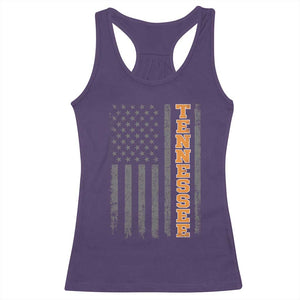 Vintage Tennessee Racerback Tank Top Retro Orange TN American Flag Patriotic US State