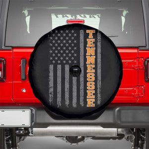 Vintage Tennessee Spare Tire Cover Retro Orange TN American Flag Patriotic US State