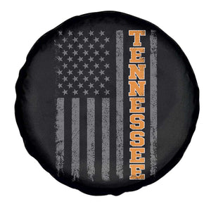 Vintage Tennessee Spare Tire Cover Retro Orange TN American Flag Patriotic US State