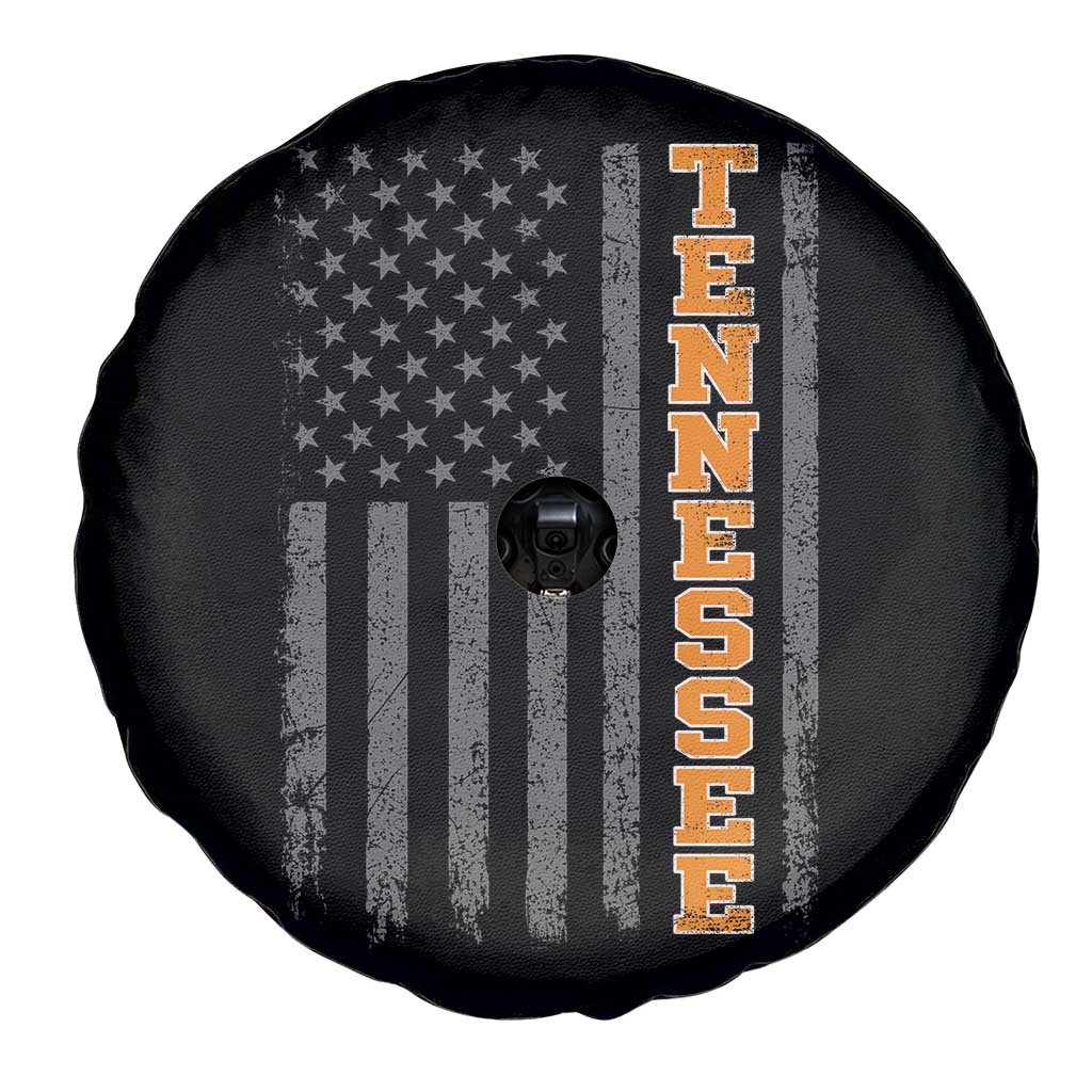 Vintage Tennessee Spare Tire Cover Retro Orange TN American Flag Patriotic US State
