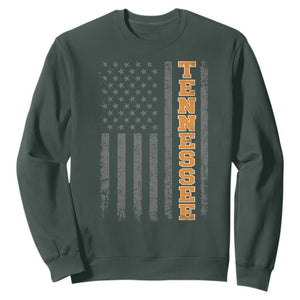 Vintage Tennessee Sweatshirt Retro Orange TN American Flag Patriotic US State