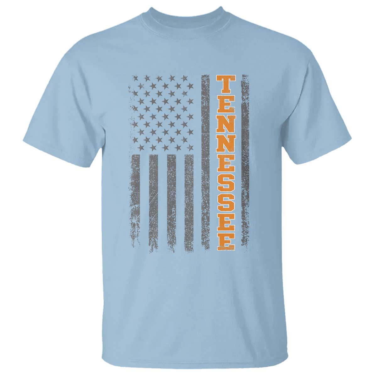 Vintage Tennessee T Shirt Retro Orange TN American Flag Patriotic US State