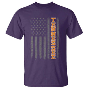 Vintage Tennessee T Shirt Retro Orange TN American Flag Patriotic US State