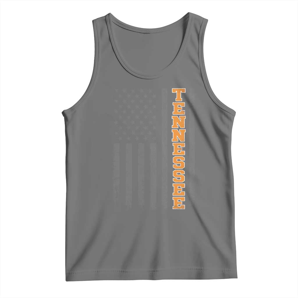 Vintage Tennessee Tank Top Retro Orange TN American Flag Patriotic US State