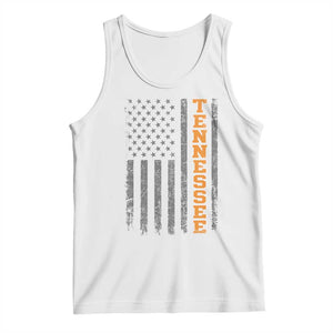 Vintage Tennessee Tank Top Retro Orange TN American Flag Patriotic US State