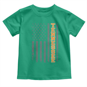 Vintage Tennessee Toddler T Shirt Retro Orange TN American Flag Patriotic US State