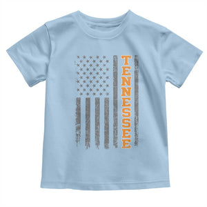 Vintage Tennessee Toddler T Shirt Retro Orange TN American Flag Patriotic US State