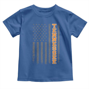 Vintage Tennessee Toddler T Shirt Retro Orange TN American Flag Patriotic US State