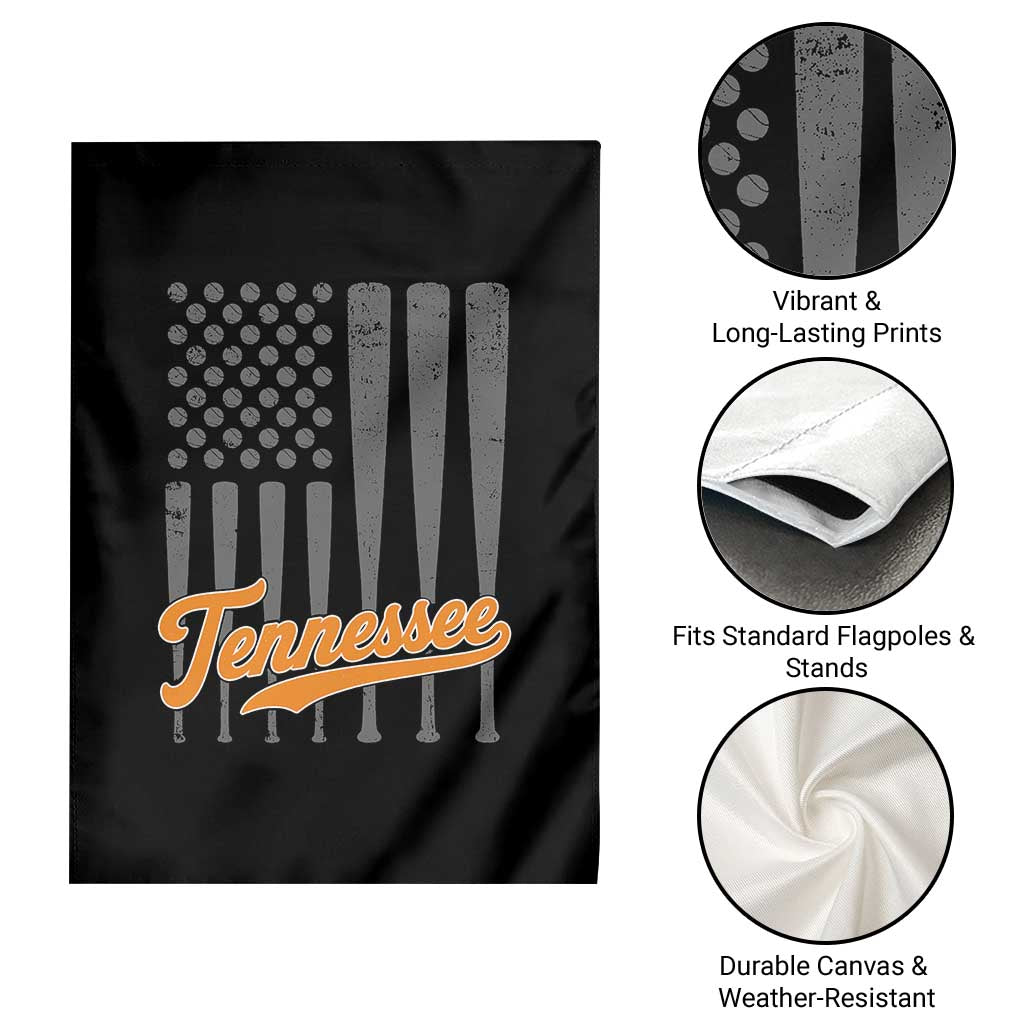 Vintage Tennessee Garden Flag Retro Classic TN Orange Print Retro Baseball American US Flag
