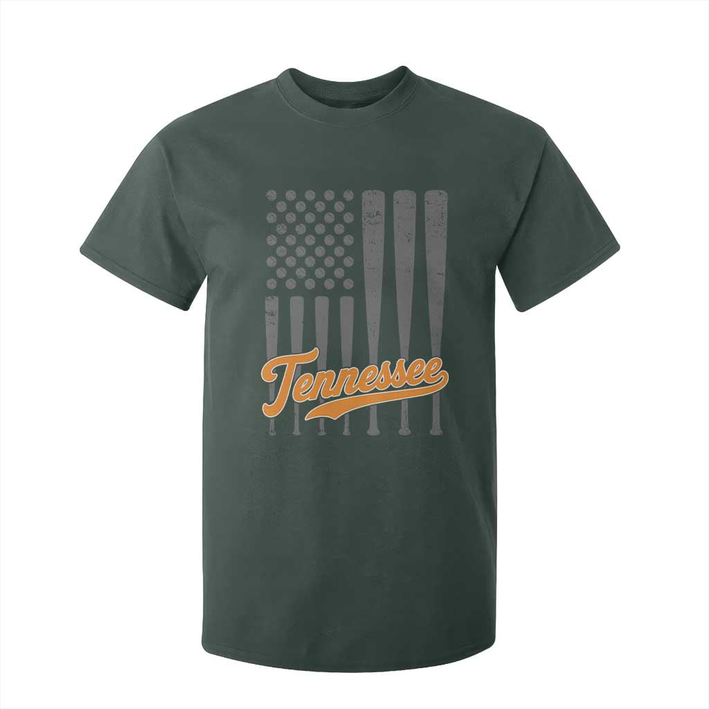 Vintage Tennessee T Shirt For Kid Retro Classic TN Orange Print Retro Baseball American US Flag