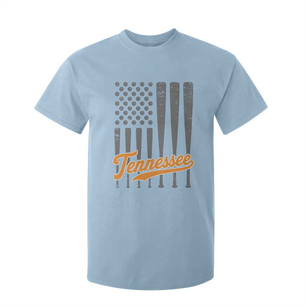 Vintage Tennessee T Shirt For Kid Retro Classic TN Orange Print Retro Baseball American US Flag