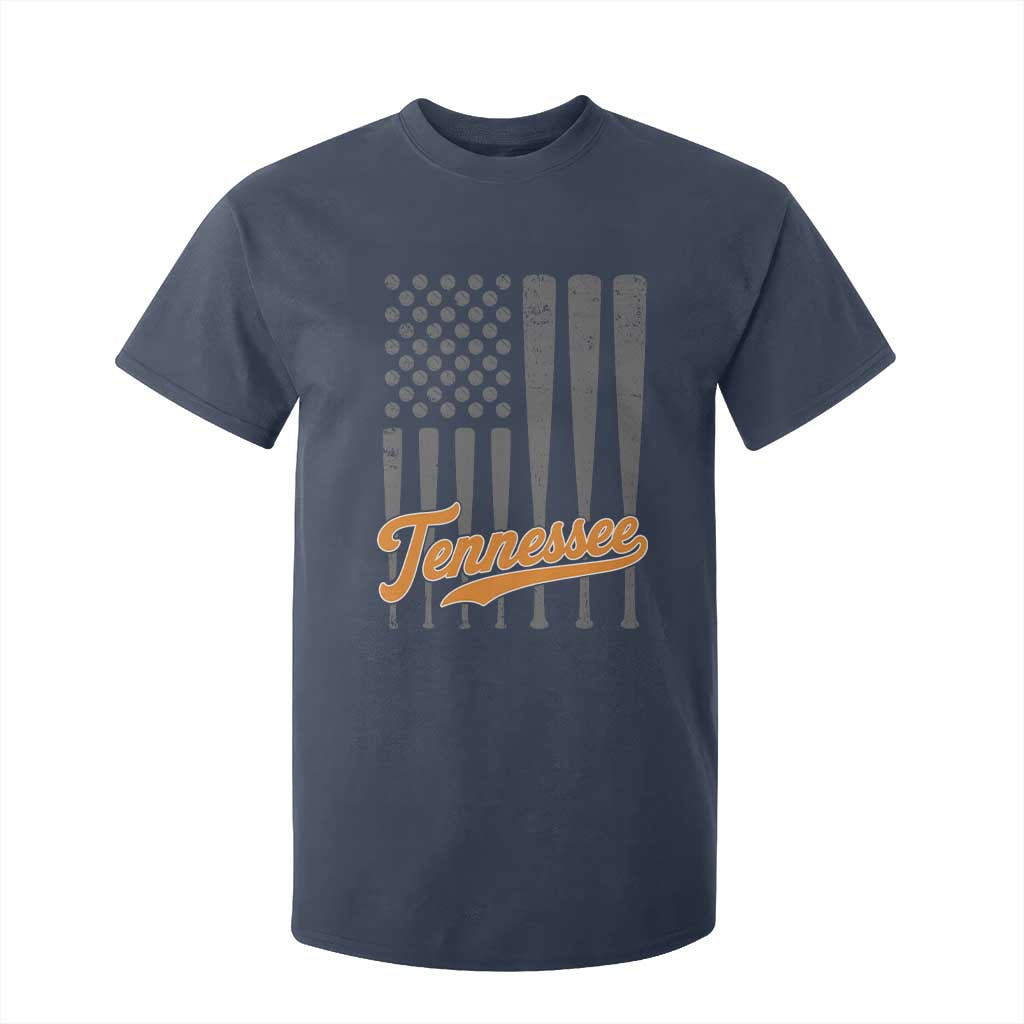 Vintage Tennessee T Shirt For Kid Retro Classic TN Orange Print Retro Baseball American US Flag