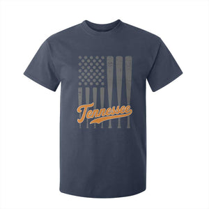 Vintage Tennessee T Shirt For Kid Retro Classic TN Orange Print Retro Baseball American US Flag