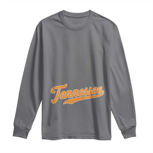 Vintage Tennessee Long Sleeve Shirt Retro Classic TN Orange Print Retro Baseball American US Flag