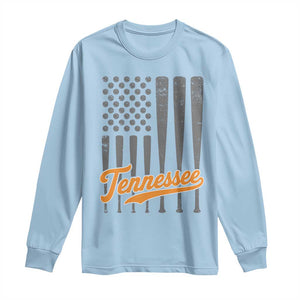 Vintage Tennessee Long Sleeve Shirt Retro Classic TN Orange Print Retro Baseball American US Flag