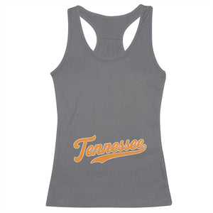 Vintage Tennessee Racerback Tank Top Retro Classic TN Orange Print Retro Baseball American US Flag