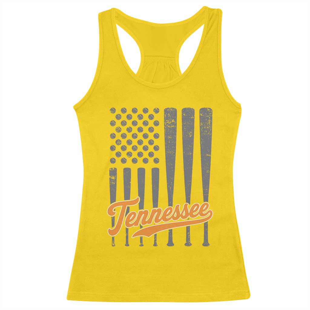 Vintage Tennessee Racerback Tank Top Retro Classic TN Orange Print Retro Baseball American US Flag TS10 Daisy Print Your Wear