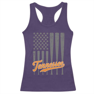Vintage Tennessee Racerback Tank Top Retro Classic TN Orange Print Retro Baseball American US Flag