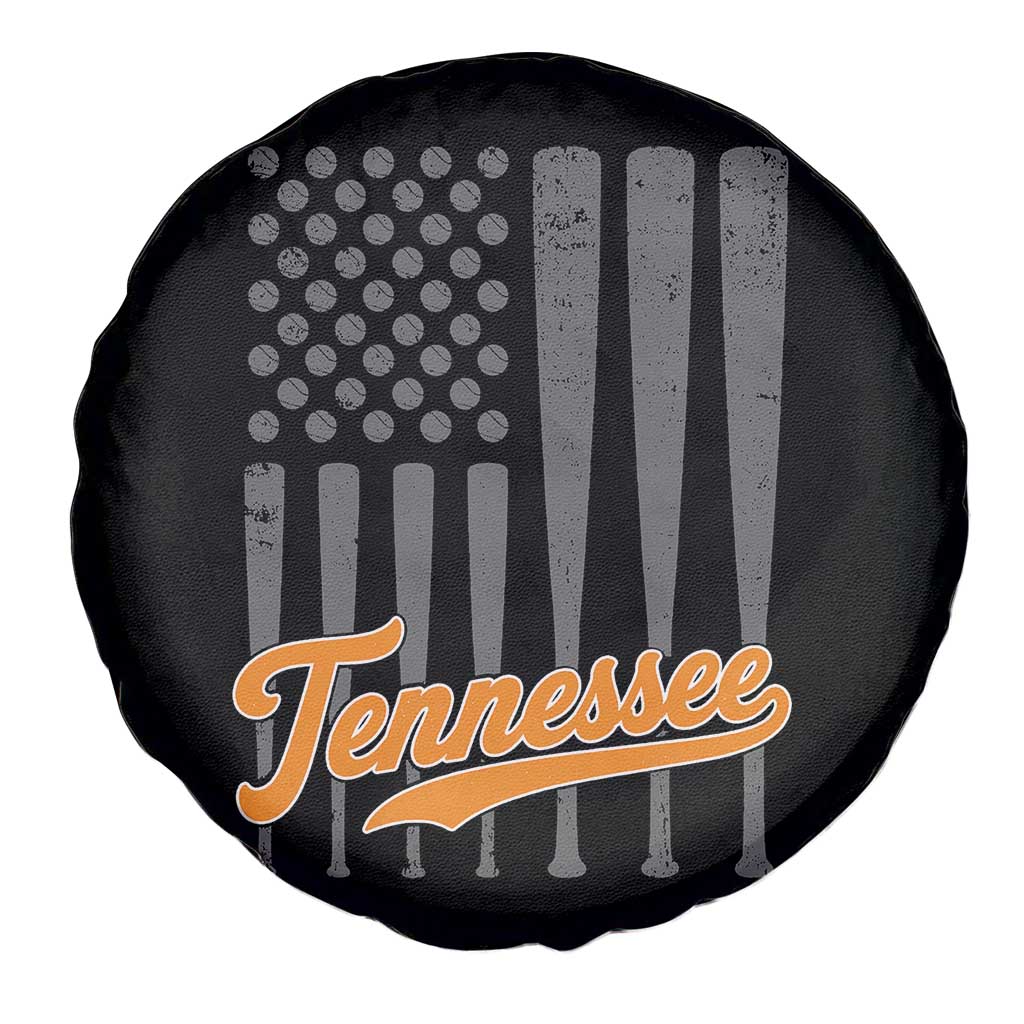 Vintage Tennessee Spare Tire Cover Retro Classic TN Orange Print Retro Baseball American US Flag