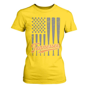 Vintage Tennessee T Shirt For Women Retro Classic TN Orange Print Retro Baseball American US Flag TS10 Daisy Print Your Wear