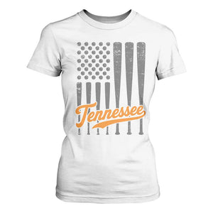 Vintage Tennessee T Shirt For Women Retro Classic TN Orange Print Retro Baseball American US Flag