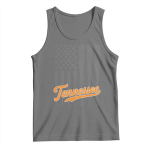 Vintage Tennessee Tank Top Retro Classic TN Orange Print Retro Baseball American US Flag