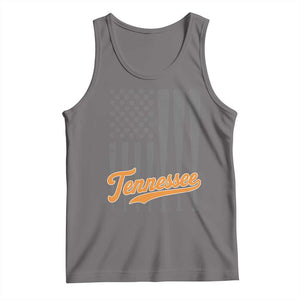 Vintage Tennessee Tank Top Retro Classic TN Orange Print Retro Baseball American US Flag