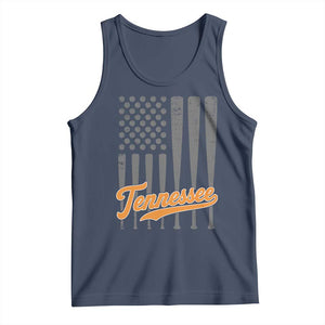 Vintage Tennessee Tank Top Retro Classic TN Orange Print Retro Baseball American US Flag