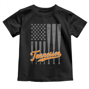 Vintage Tennessee Toddler T Shirt Retro Classic TN Orange Print Retro Baseball American US Flag