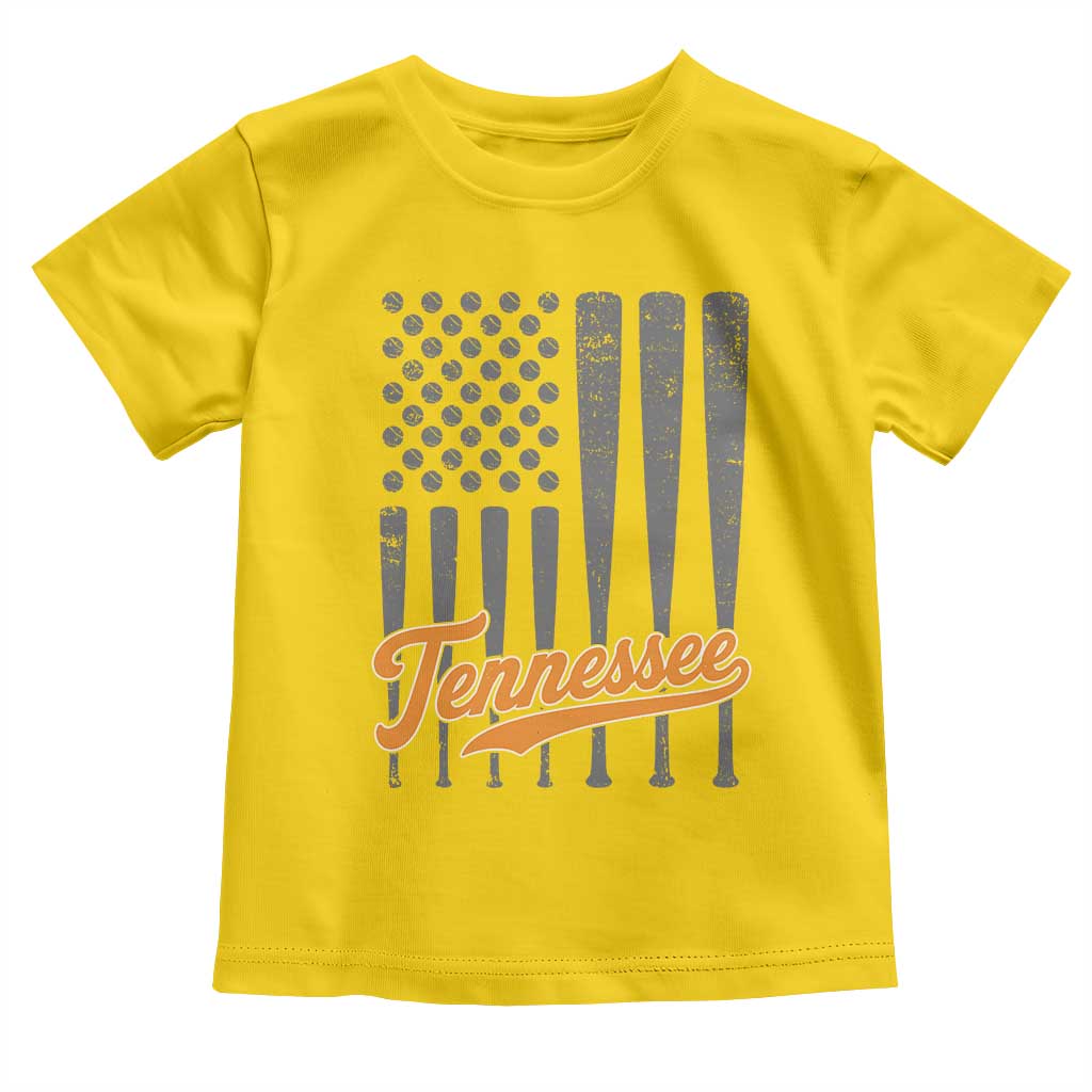 Vintage Tennessee Toddler T Shirt Retro Classic TN Orange Print Retro Baseball American US Flag TS10 Daisy Print Your Wear
