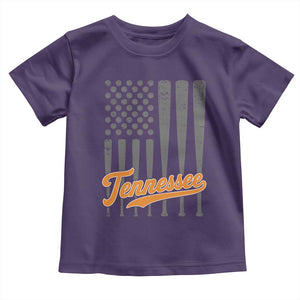 Vintage Tennessee Toddler T Shirt Retro Classic TN Orange Print Retro Baseball American US Flag
