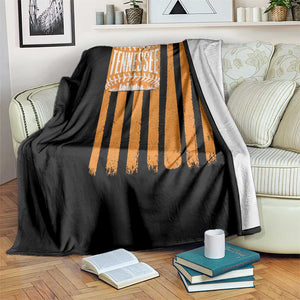 Vintage Tennessee Throw Blanket Retro Classic TN Orange Retro Baseball American US Flag