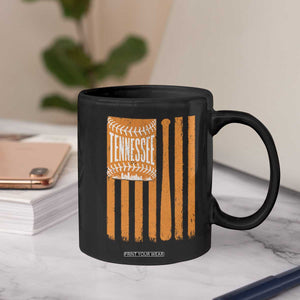 Vintage Tennessee Coffee Mug Retro Classic TN Orange Retro Baseball American US Flag