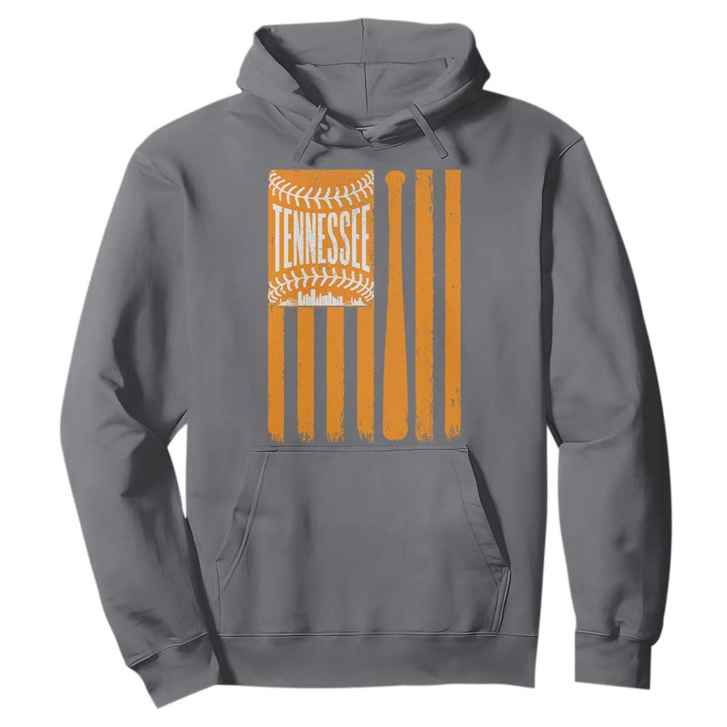 Vintage Tennessee Hoodie Retro Classic TN Orange Retro Baseball American US Flag