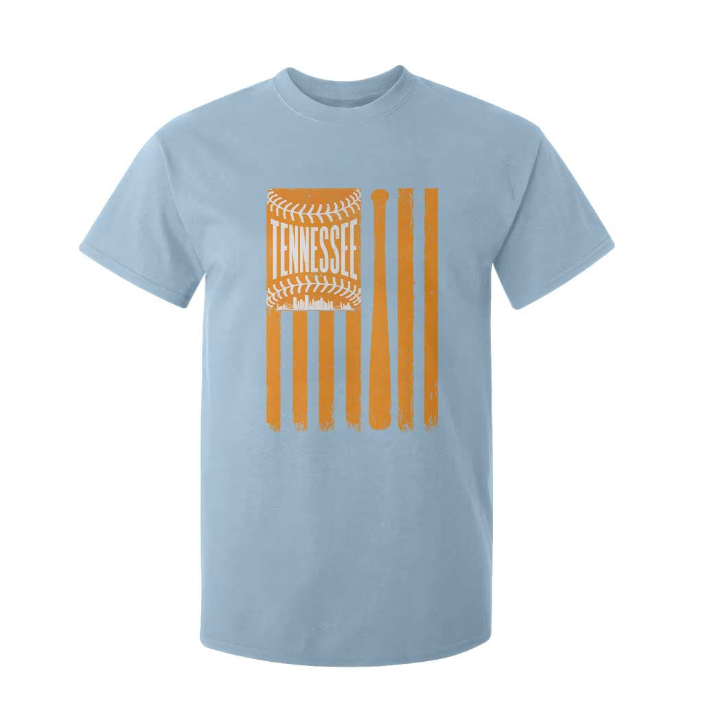 Vintage Tennessee T Shirt For Kid Retro Classic TN Orange Retro Baseball American US Flag