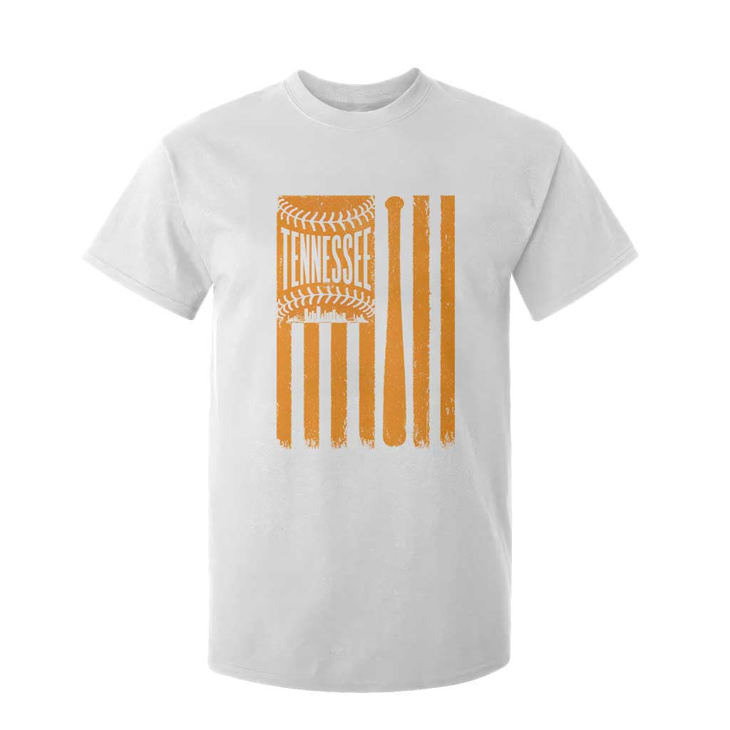 Vintage Tennessee T Shirt For Kid Retro Classic TN Orange Retro Baseball American US Flag