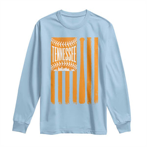Vintage Tennessee Long Sleeve Shirt Retro Classic TN Orange Retro Baseball American US Flag