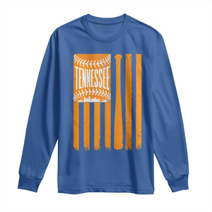 Vintage Tennessee Long Sleeve Shirt Retro Classic TN Orange Retro Baseball American US Flag