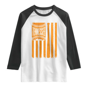 Vintage Tennessee Raglan Shirt Retro Classic TN Orange Retro Baseball American US Flag