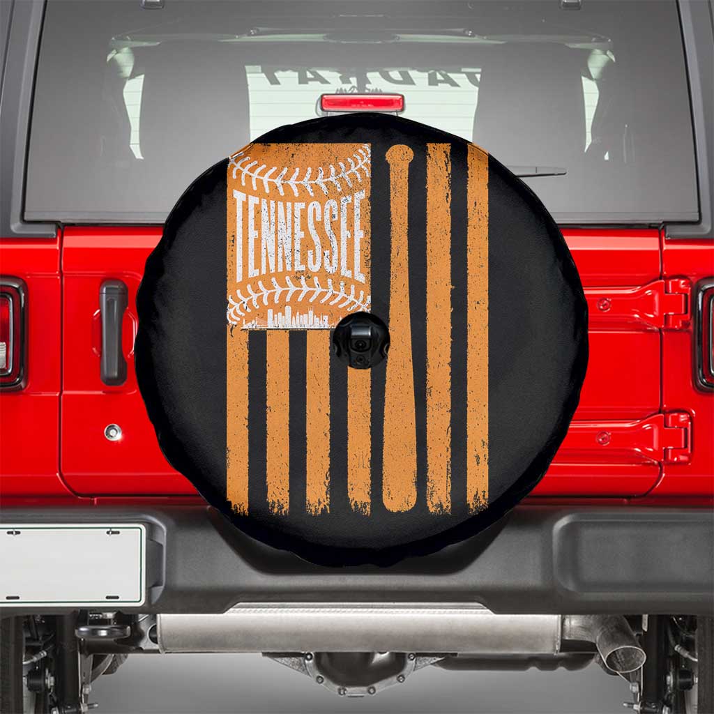 Vintage Tennessee Spare Tire Cover Retro Classic TN Orange Retro Baseball American US Flag