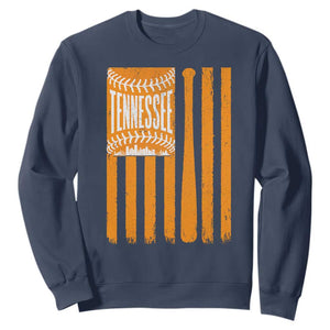 Vintage Tennessee Sweatshirt Retro Classic TN Orange Retro Baseball American US Flag