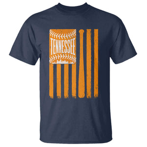Vintage Tennessee T Shirt Retro Classic TN Orange Retro Baseball American US Flag