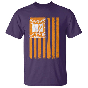 Vintage Tennessee T Shirt Retro Classic TN Orange Retro Baseball American US Flag