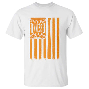 Vintage Tennessee T Shirt Retro Classic TN Orange Retro Baseball American US Flag
