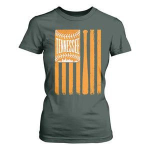 Vintage Tennessee T Shirt For Women Retro Classic TN Orange Retro Baseball American US Flag