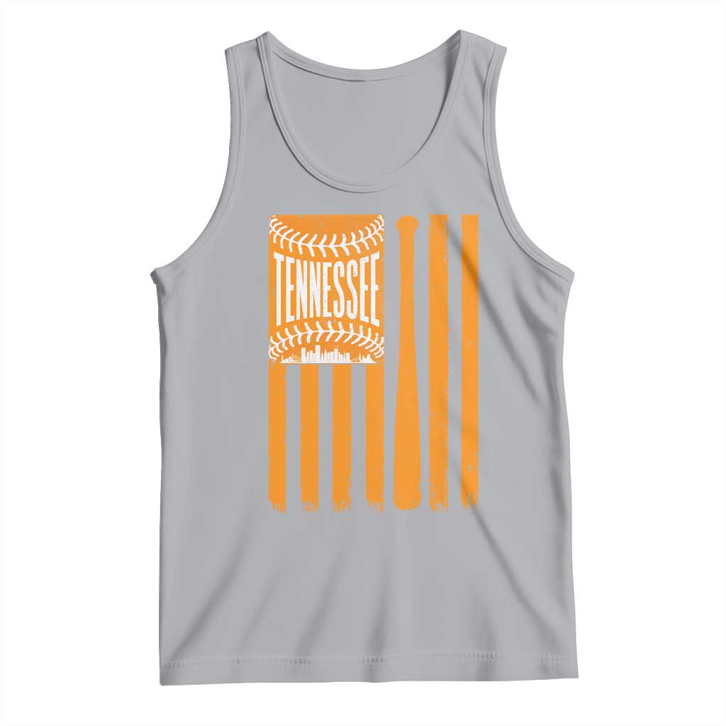 Vintage Tennessee Tank Top Retro Classic TN Orange Retro Baseball American US Flag