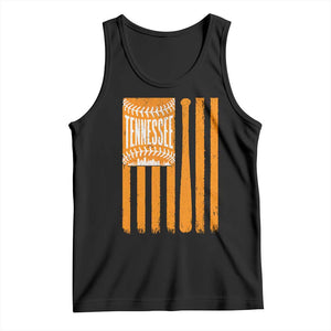 Vintage Tennessee Tank Top Retro Classic TN Orange Retro Baseball American US Flag