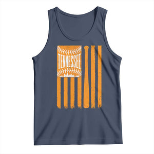 Vintage Tennessee Tank Top Retro Classic TN Orange Retro Baseball American US Flag