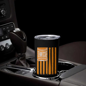 Vintage Tennessee Tumbler Cup Retro Classic TN Orange Retro Baseball American US Flag